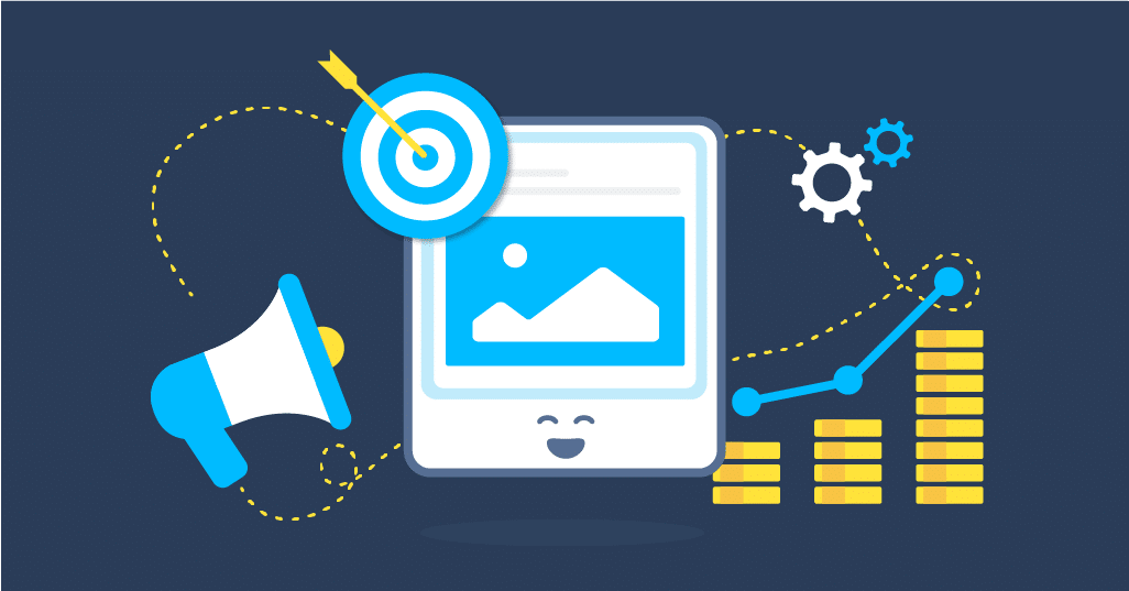 Digital marketing dashboard showing social media analytics and engagement metrics