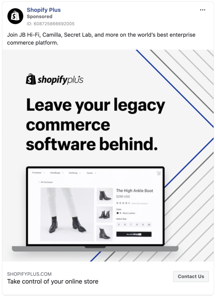 Shopify - Bottom of Funnel (Bofu) - Conversion - Ad